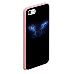 Чехол для iPhone 5/5S матовый Кошка с голубыми глазами - фото 2