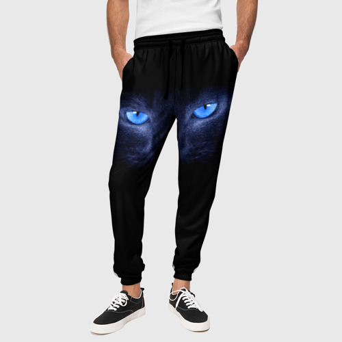 Мужские брюки 3D Кошка с голубыми глазами, цвет 3D печать - фото 4