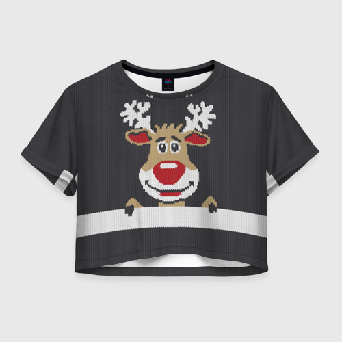 Женская футболка Cropp-top Олень Фото 01 Женская футболка Cropp-top Олень Фото 01