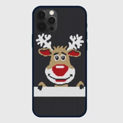 Чехол для iPhone 12 Pro Олень свитер вязаный