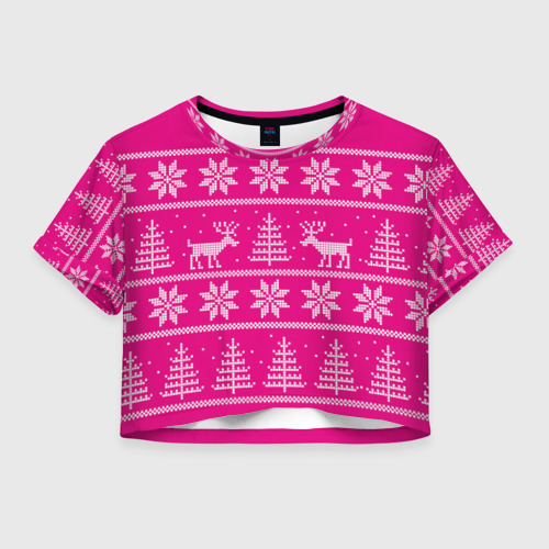 Женская футболка Cropp-top Олени в горах Фото 01 Женская футболка Cropp-top Олени в горах Фото 01
