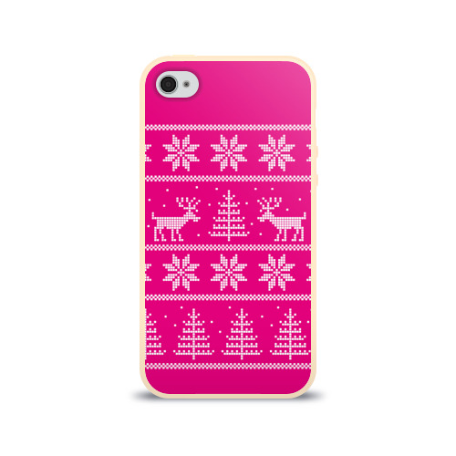 Чехол для Apple iPhone 4/4S силиконовый глянцевый Олени в горах Фото 01 Чехол для Apple iPhone 4/4S силиконовый глянцевый Олени в горах Фото 01