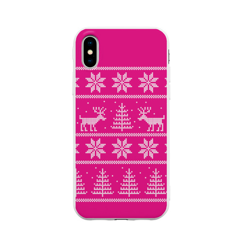 Чехол для Apple iPhone X силиконовый матовый Олени в горах Фото 01 Чехол для Apple iPhone X силиконовый матовый Олени в горах Фото 01