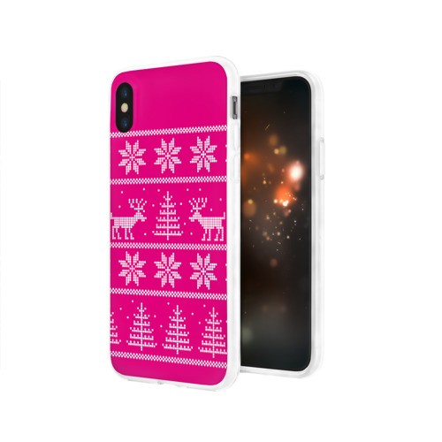 Чехол для Apple iPhone X силиконовый глянцевый Олени в горах Фото 01 Чехол для Apple iPhone X силиконовый глянцевый Олени в горах Фото 01