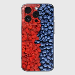 Чехол для iPhone 16 Pro Max силиконовый с защитой камеры Ягодка