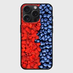 Чехол силиконовый для Apple iPhone 15 Pro матовый Ягодка