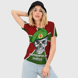 Женская футболка 3D Slim Пограничные войска - фото 2