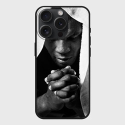 Чехол силиконовый для Apple iPhone 15 Pro Мax матовый Майк Тайсон