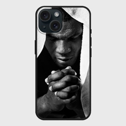 Чехол силиконовый для Apple iPhone 15 матовый Майк Тайсон