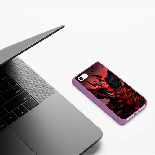 Чехол для iPhone 5/5S матовый Shadow Fiend, цвет фиолетовый - фото 5