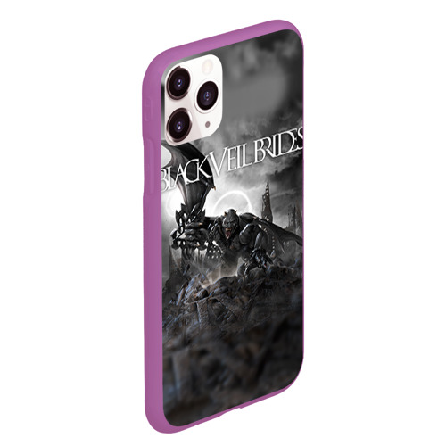 Чехол для iPhone 11 Pro Max матовый Black Veil Brides, цвет фиолетовый - фото 3