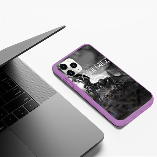 Чехол для iPhone 11 Pro Max матовый Black Veil Brides, цвет фиолетовый - фото 5