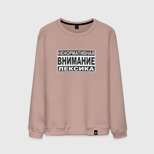 Мужской свитшот хлопок Внимание, ненормативная лексика