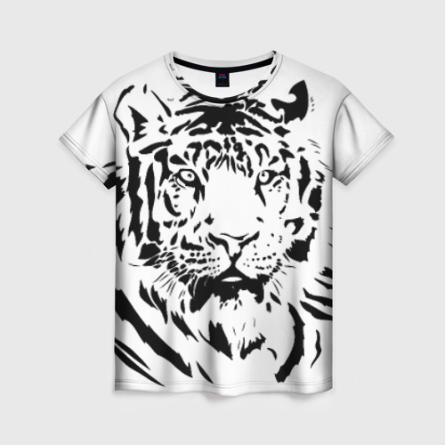 Женская футболка 3D Тигр Фото 01 Женская футболка 3D Тигр Фото 01