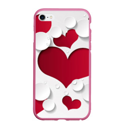 Чехол для iPhone 6/6S матовый Сердца
