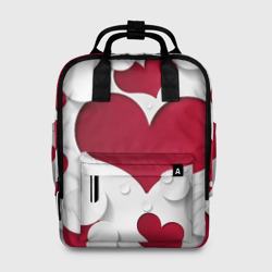 Женский рюкзак 3D Сердца