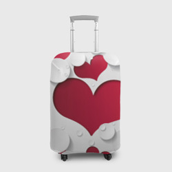 Чехол для чемодана 3D Сердца