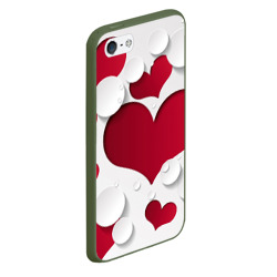 Чехол для iPhone 5/5S матовый Сердца - фото 2