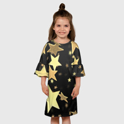 Детское платье 3D Золотые звезды - фото 2