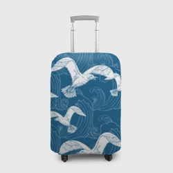 Чехол для чемодана 3D Чайки