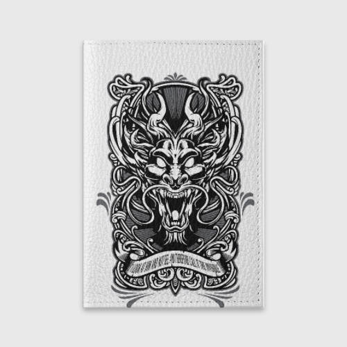 Обложка для паспорта матовая кожа Dragon, цвет черный