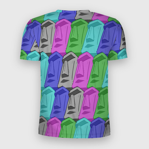 Мужская футболка 3D Slim Статуи Острова Пасхи, цвет 3D печать - фото 2