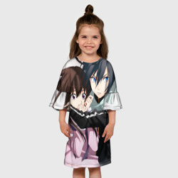 Детское платье 3D Напуганная Ики и Ято - фото 2