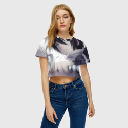 Женская футболка Crop-top 3D Ято с мечом. бездомный Бог - фото 2