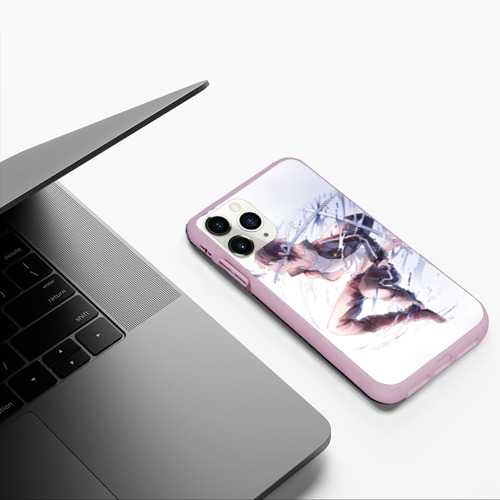 Чехол для iPhone 11 Pro матовый Летающий Ябоку, цвет розовый - фото 5