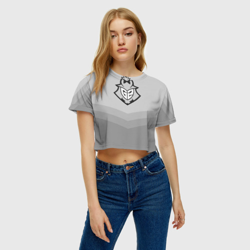 Женская футболка Crop-top 3D G2 eSports, цвет 3D печать - фото 4