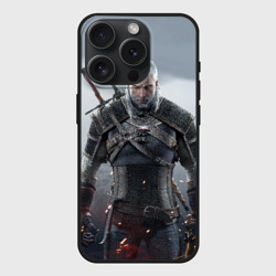 Чехол силиконовый для Apple iPhone 15 Pro матовый Ведьмак Геральт