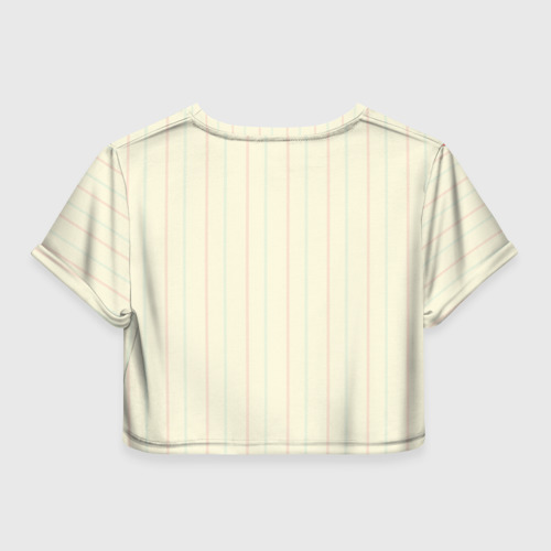Женская футболка Crop-top 3D Сердечки, цвет 3D печать - фото 2
