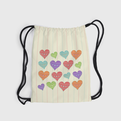 Рюкзак-мешок 3D Сердечки - фото 6