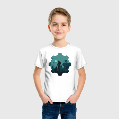 Детская футболка хлопок Alone, цвет белый - фото 3
