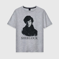 Женская футболка хлопок Oversize Шерлок Холмс Sherlock