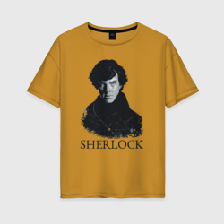 Женская футболка хлопок Oversize Шерлок Холмс Sherlock