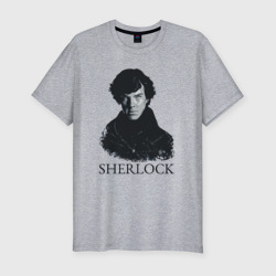 Мужская футболка хлопок Slim Шерлок Холмс Sherlock
