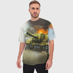 Мужская футболка oversize 3D Военная техника - фото 2
