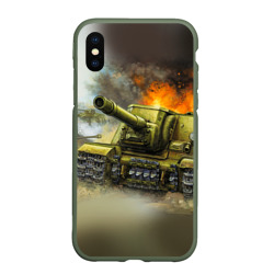 Чехол для iPhone XS Max матовый Военная техника