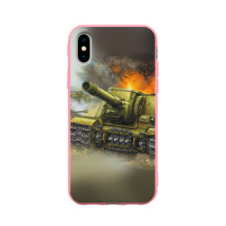 Чехол для iPhone X матовый Военная техника
