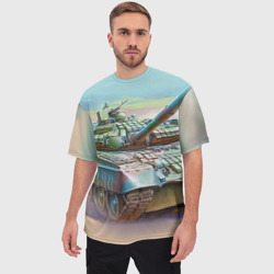 Мужская футболка oversize 3D Военная техника - фото 2