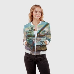 Женский бомбер 3D Военная техника - фото 2