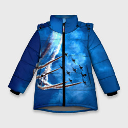 Зимняя куртка для девочек 3D Военная техника
