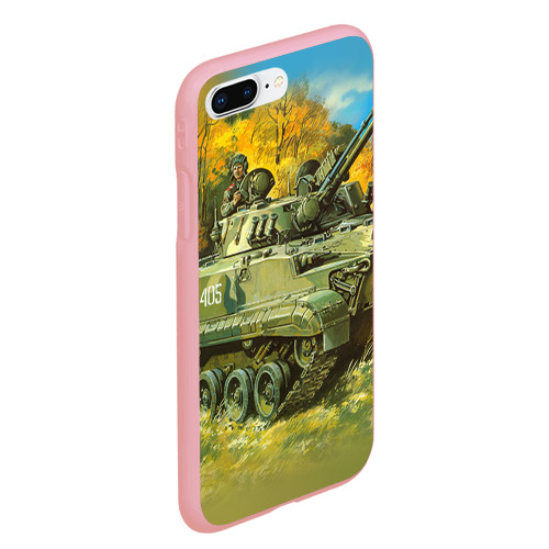 Чехол для iPhone 7Plus/8 Plus матовый Военная техника, цвет баблгам - фото 3