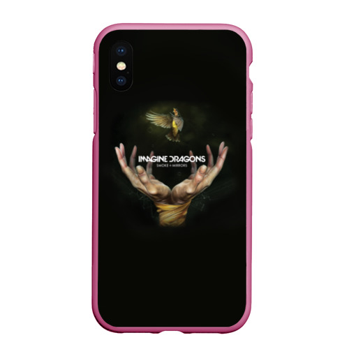 Чехол для iPhone XS Max матовый Imagine dragons, цвет малиновый