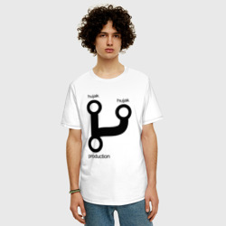 Мужская футболка хлопок Oversize Раз, два и в продакшн - фото 2