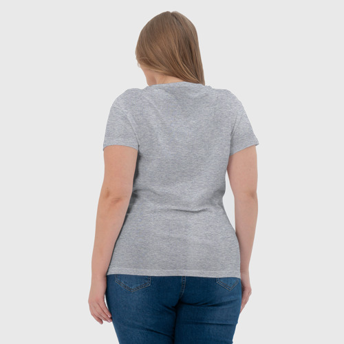 Женская футболка хлопок Раз, два и в продакшн, цвет меланж - фото 7