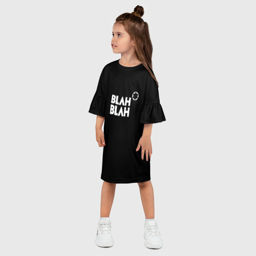 Детское платье 3D Blah-blah, цвет 3D печать - фото 3