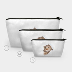 Косметичка 3D Котик выглядывает из дырки - фото 2