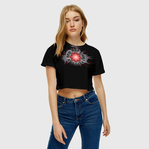 Женская футболка Crop-top 3D Red Hot Chili Peppers, цвет 3D печать - фото 4